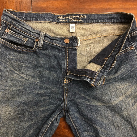 Abercrombie & Fitch Denim - Dark Wash A&F Erin straight leg denim jeans
